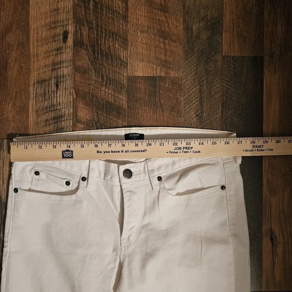 J. Crew White Toothpick Stretch Jeans Size 31